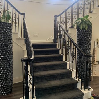 IPL Painting - Staircase was brown banister & brown metal - Painters Near Me