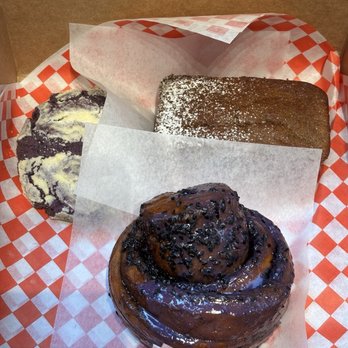 Baking With Ish - ube cookie, ube black sesame bun, blue corn banana teacake - Bakeries Near Me - San Gabriel, California