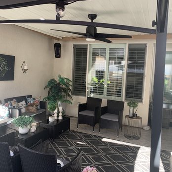 Bravo Patio Covers - Side patio cover with fan - Patio Coverings Near Me Bravo Patio Covers - Side patio cover with fan - Patio Coverings Near Me