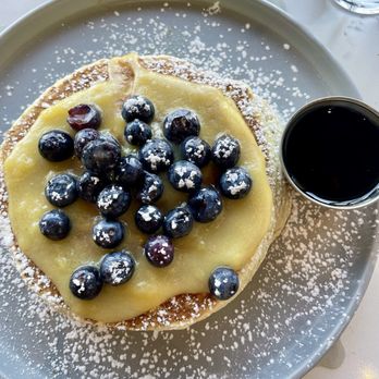 Willow & Whisk - Lemon ricotta pancakes with blueberries and maple syrup - Breakfast & Brunch Near Me - Wyckoff, New Jersey Willow & Whisk - Lemon ricotta pancakes with blueberries and maple syrup - Breakfast & Brunch Near Me - Wyckoff, New Jersey