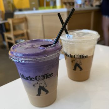 Made Coffee - Iced vanilla latte with Ube cold foam - Coffee & Tea Near Me - Yorba Linda, California