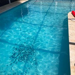 AquaServ Pool Service - Pollen at the bottom of the pool after it was "vacuumed"
