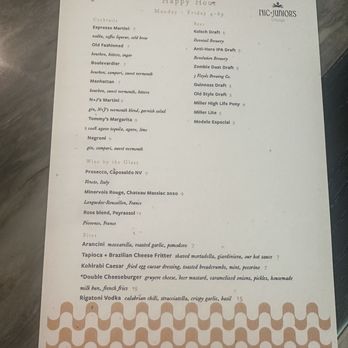 Nic + Junior’s - Happy Hour menu - Brazilian Near Me - Chicago, Illinois