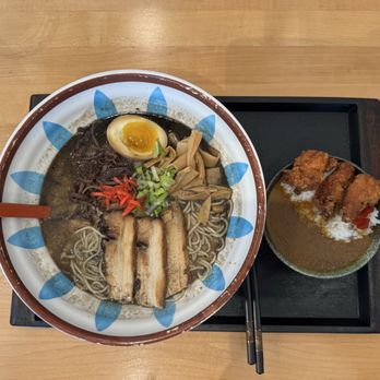Yamazaki Ramen - Mayu Ramen and the mini curry rice bowl - Ramen Near Me - Bryn Mawr, Pennsylvania Yamazaki Ramen - Mayu Ramen and the mini curry rice bowl - Ramen Near Me - Bryn Mawr, Pennsylvania