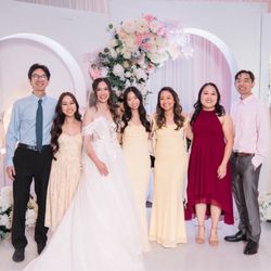 Entrance backdrop provided by the venue