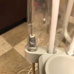 Dental equipment with duct tape. Dental equipment with duct tape.