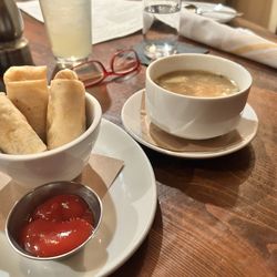 Columbus Inn - The cheesesteak spring rolls and spicy ketchup were amazing.
