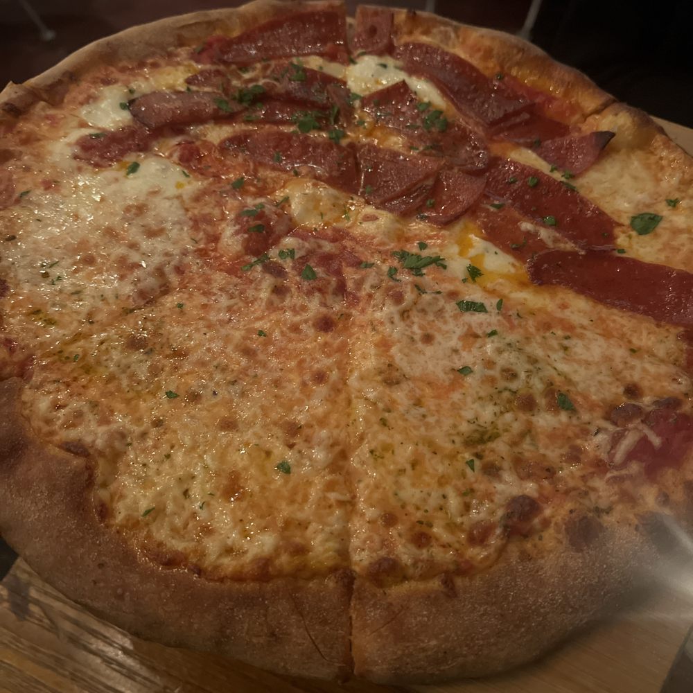 Semolina Kitchen & Bar - Half & half Pepperoni Pizza & Cheese Pizza - Pizza Near Me - Medford, Massachusetts