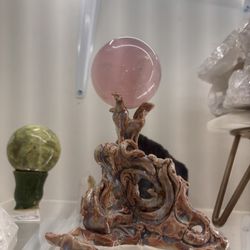 Majestic Hudson - Crystal ball on a handmade ceramic base