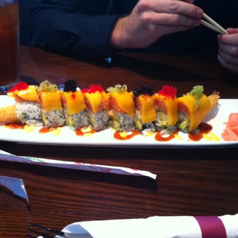 Ichi Tokyo - Mango dragon roll - gorgeous and delicious. - Japanese Near Me - Rochester, Minnesota Ichi Tokyo - Mango dragon roll - gorgeous and delicious. - Japanese Near Me - Rochester, Minnesota