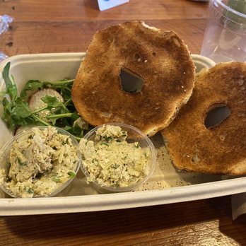 Frontier Café - bagel with cashew artichoke spread ($4.75) - Coffee & Tea Near Me - Yucca Valley, California Frontier Café - bagel with cashew artichoke spread ($4.75) - Coffee & Tea Near Me - Yucca Valley, California