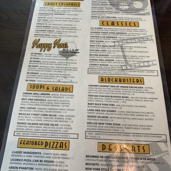 Cinema Grill - Menu - Comfort Food Near Me - Alameda, California