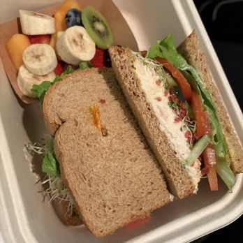 Jan's Health Bar - Tuna sandwich with a side of fruit - Juice Bars & Smoothies Near Me - Irvine, California Jan's Health Bar - Tuna sandwich with a side of fruit - Juice Bars & Smoothies Near Me - Irvine, California