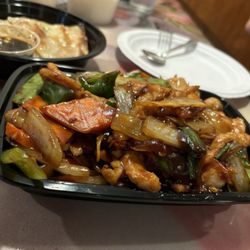 Panda Garden - Mongolian Chicken w/scallion pancakes