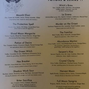 The Witch's Cottage - Cocktail menu - Bakeries Near Me - Los Angeles, California The Witch's Cottage - Cocktail menu - Bakeries Near Me - Los Angeles, California