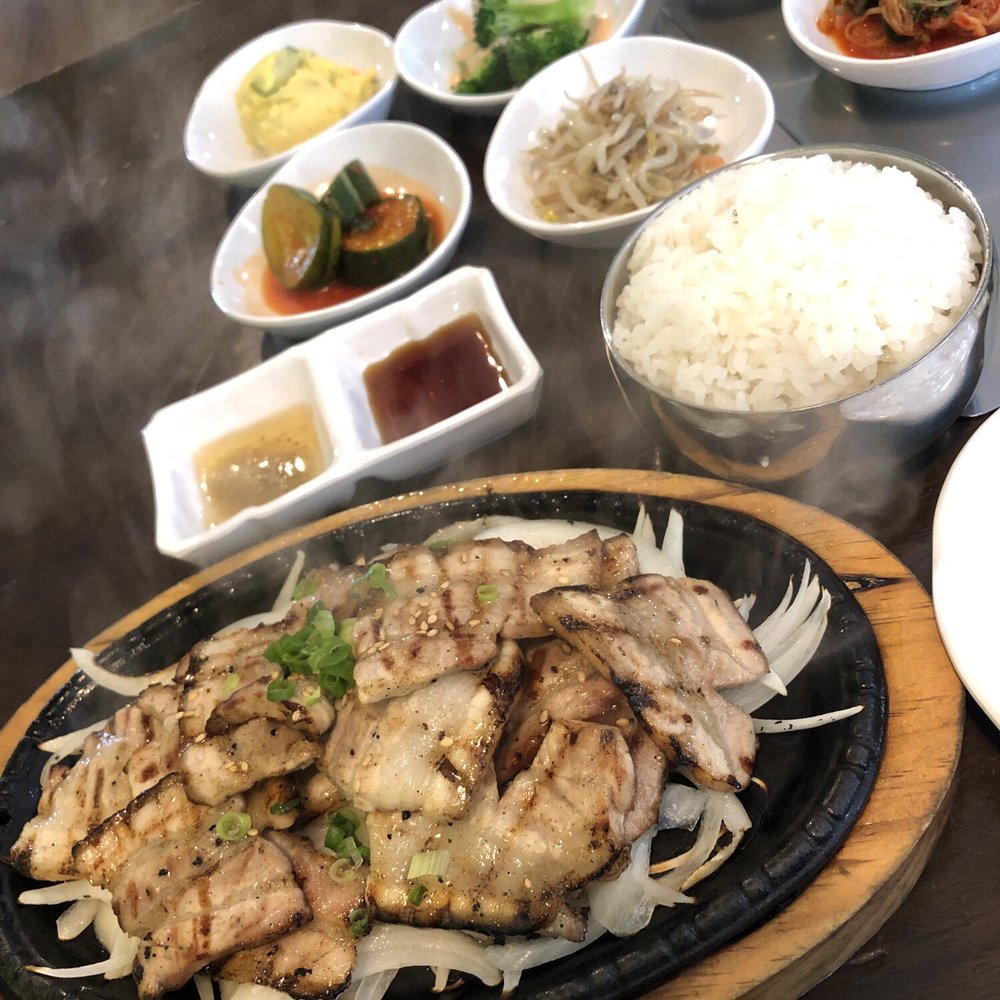 Spoon Bunsik - Pork belly. They cook it already for you. Unlimited side dishes with some shame. - Korean Near Me - Ewa Beach, Hawaii Spoon Bunsik - Pork belly. They cook it already for you. Unlimited side dishes with some shame. - Korean Near Me - Ewa Beach, Hawaii