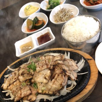 Spoon Bunsik - Pork belly. They cook it already for you. Unlimited side dishes with some shame. - Korean Near Me - Ewa Beach, Hawaii