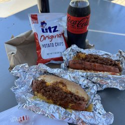 Troy's One Lucky Dog - 2 chili dogs w/everything