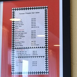 Forever Friends Hair Salon - Picture of services offered