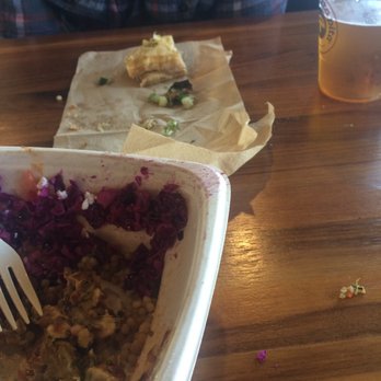 Gotta Eatta Pita - Not much left of my couscous/salad bowl with chicken and falafel ..... A dream come true for anyone not sure what to eat yet. SO GOOD!!!!! - Mediterranean Near Me - Pleasanton, California