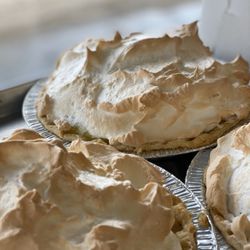 Baba’s Dough Box - Lemon merengue pies hot out of the oven and ready to go!