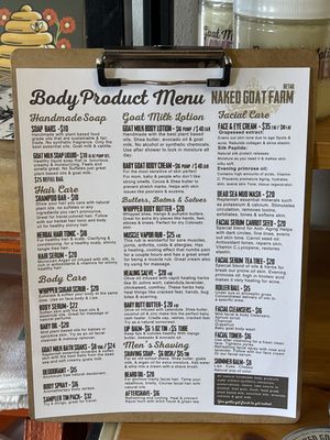 Menu photo 2 The Naked Goat Cafe & General Store Elbert, CO Menu photo 2 The Naked Goat Cafe & General Store Elbert, CO