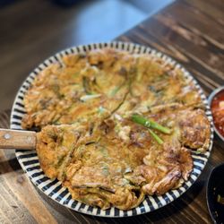 Yi's Traditional Korean Beef Soup - Seafood Scallion Pancake