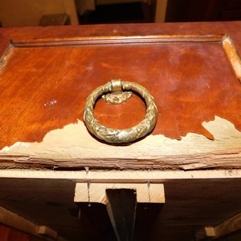 Black Cat Restoration - Vintage Vanity Drawer with Moving Damage - Furniture Repair Near Me