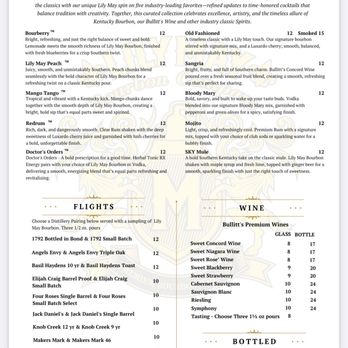 Lily May Bourbon - Bar menu - Desserts Near Me - Bowling Green, Kentucky