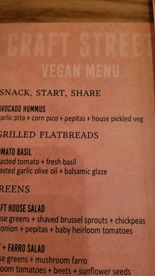 Menu photo 5 Craft Street Kitchen - Oldsmar Oldsmar, FL Menu photo 5 Craft Street Kitchen - Oldsmar Oldsmar, FL