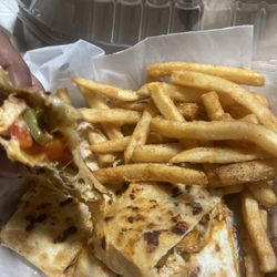Chicken fajita quesadilla