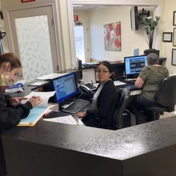 About Smiles Dental Practice - Reception desk