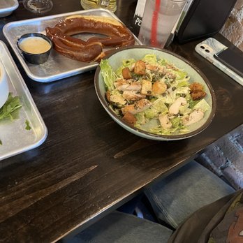 Stein - Pretzel and salad - Beer Bar Near Me - Leavenworth, Washington Stein - Pretzel and salad - Beer Bar Near Me - Leavenworth, Washington