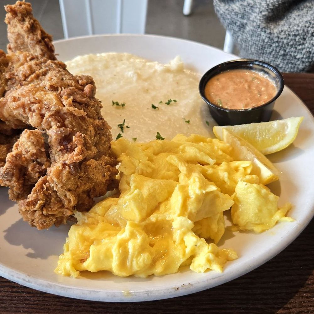 Brunch & Sip - Fish and grits. My heavens.Fish was Crispy and the grits were made like grandma makes them. - Coffee & Tea Near Me - Phoenix, Arizona