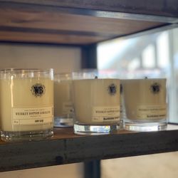Whiskey Bottom Candle - Rustic display!
