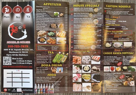 Menu photo 1 Mennoya Noodle House Hawthorne, CA Menu photo 1 Mennoya Noodle House Hawthorne, CA
