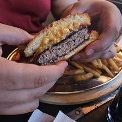 Ballydoyle Irish Pub - Overcooked burger.