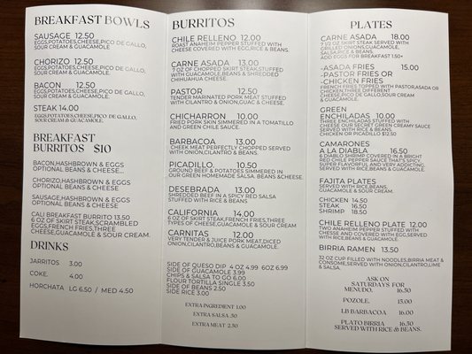 Menu photo 1 Frida’s Mexican Resurant Dickinson, ND