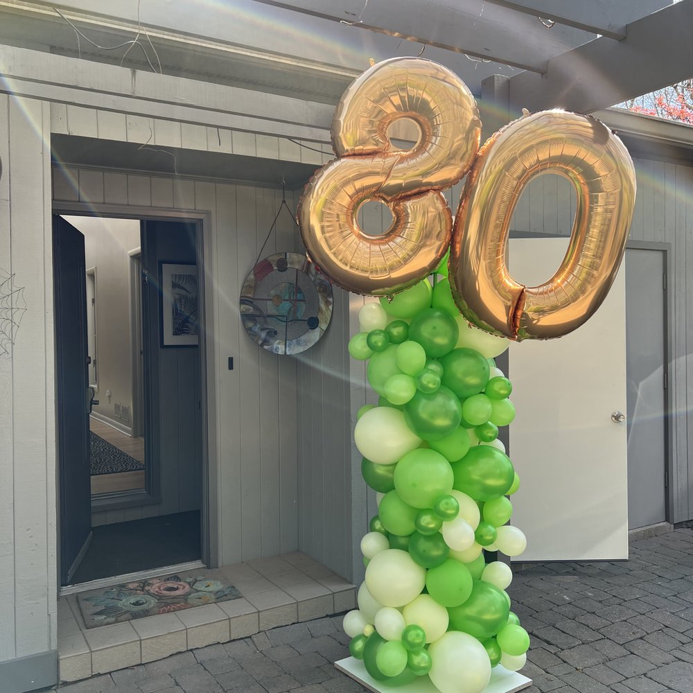 Life O' The Party - I asked for a "pillar" with various sized balloons, topped with an "80". They nailed it! - Party & Event Planning Near Me - Hackensack, New Jersey Life O' The Party - I asked for a "pillar" with various sized balloons, topped with an "80". They nailed it! - Party & Event Planning Near Me - Hackensack, New Jersey