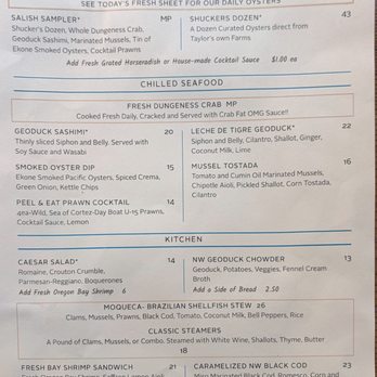 Taylor Shellfish Farms - Menu (as of Aug 2026) - Seafood Near Me - Seattle, Washington Taylor Shellfish Farms - Menu (as of Aug 2026) - Seafood Near Me - Seattle, Washington