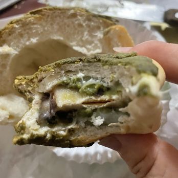 Xinfa Bakery - Inside the matcha red bean mochi bun - Bakeries Near Me - Brooklyn, New York Xinfa Bakery - Inside the matcha red bean mochi bun - Bakeries Near Me - Brooklyn, New York
