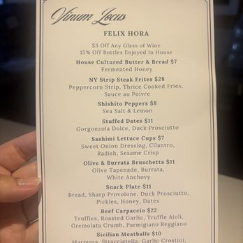 Vinum Locus - Happy hour menu - Wine Bars Near Me - San Diego, California Vinum Locus - Happy hour menu - Wine Bars Near Me - San Diego, California