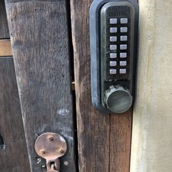 Steve's Lock, Safe and Alarm - Creative solution to secure an ornamental gate without having the deadbolt latch exposed