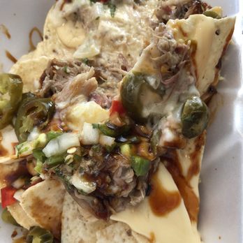 Peachy's Beach Eats - Loaded pulled pork nachos - Barbeque Near Me - Port Saint Joe, Florida