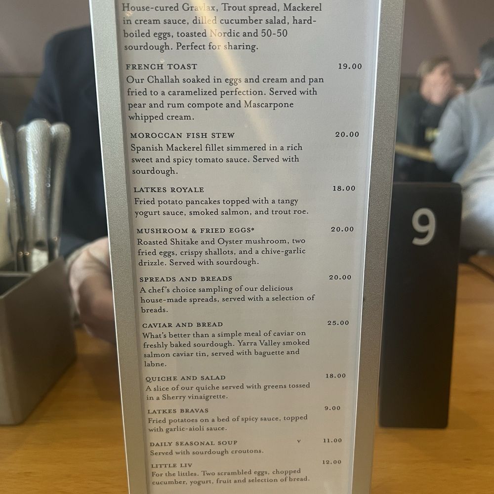 Liv Breads Artisan Bakery and Coffee Bar - Menu - Bakeries Near Me - Millburn, New Jersey