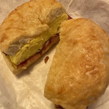Rich's Bagels - Breakfast bagel with bacon on The Original Asiago Cheese - Bagels Near Me - Sandy, Utah Rich's Bagels - Breakfast bagel with bacon on The Original Asiago Cheese - Bagels Near Me - Sandy, Utah