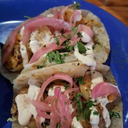 Lemon shrimp tacos