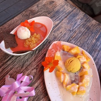 Thai District - Pannacotta and mango sticky rice - Thai Near Me - Long Beach, California