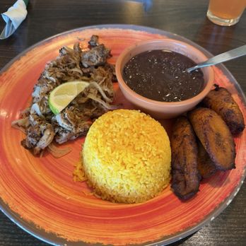 Mambos Cuban Cafe - Lechon Asado, Yellow Rice, Black Bean Soup, & Sweet Plantains. - Cuban Near Me - Jacksonville, Florida
