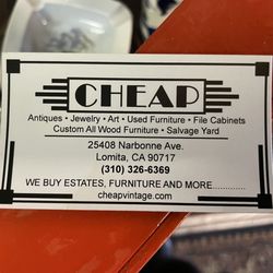 Cheap Vintage - Address on the card is Narbonne, but the store is on Pacific in San Pedro.